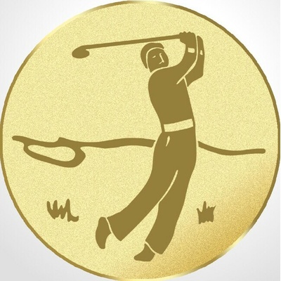 D2-11H/G Emblém pr.50mm golf zlatý 5 cm