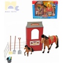 Figurky a zvířátka Mac Toys Kůňa se stájí a příslušenstvím