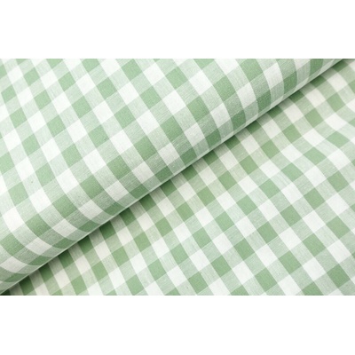 Bavlněná látka / kanafas - Kostka zelená (1 cm)
