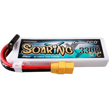 Gens ace G-Tech Soaring 3300mAh 11.1V 30C 3S1P Lipo Battery Pack with XT90 plug