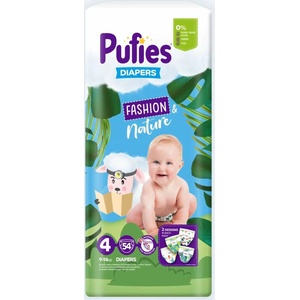 pufies Бебешки пелени Pufies Sensitive - Размер 4, 9-14 kg, 54 броя (54000077) - baby
