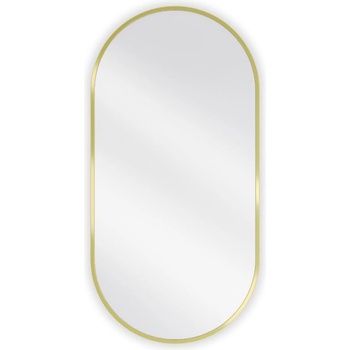 Mexen Loft овално огледало за баня 90 x 45 см, златна рамка - 9851-090-045-000-50 (9851-090-045-000-50)