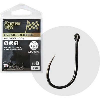 Benzar Mix BENZÁR CONCOURSE METHOD CARP FINE BARBLESS HÁČIK veľ.12 8 ks