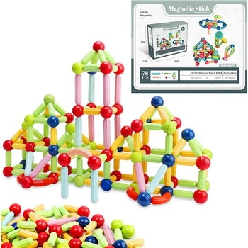 Doris magnetická stavebnice se skluzavkou DIY Magnetic 78 ks