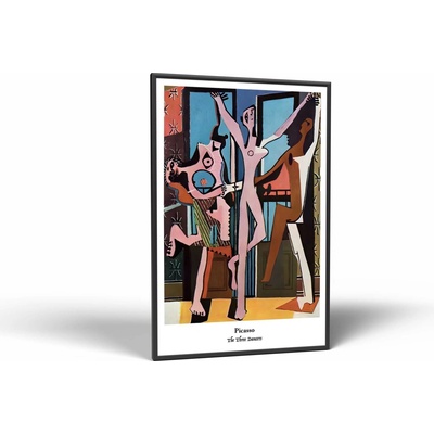 Pablo Picasso - The Three Dancers | Obraz Vintessia v ráme Rozmery obdĺžnik: 40x60, Rám: Čierny matný-alu