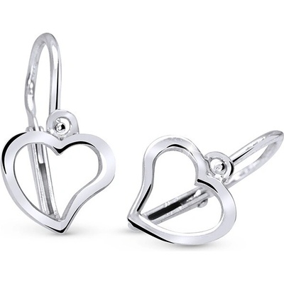 Cutie Jewellery Srdiečkové náušničky z bieleho zlata C2760-10-X-2