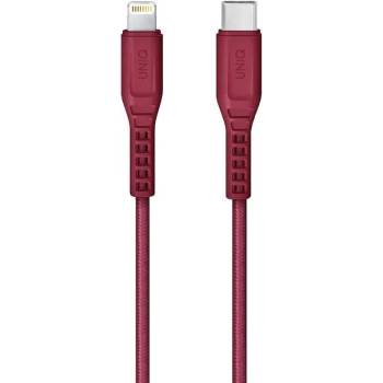 Uniq Flex USB-C to Lightning Cable PD 18W - USB-C към Lightning кабел за Apple устройства с Lightning порт (120 см) (червен)