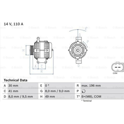 Alternátor BOSCH 0 986 046 130