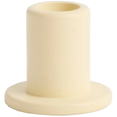 Hay Tube Свещник за класическа свещ S, пастелно жълт, бетонен (AE375-A601-AH99)