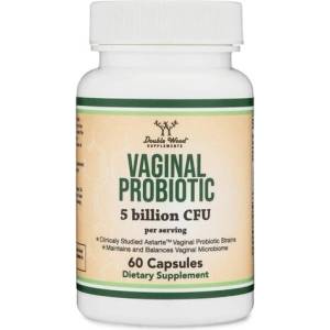 Double Wood Supplements Пробиотик за жени - за здрава вагинална флора, 5 млрд. активни пробиотици, 60 капсули за 2 месеца прием (27279 dw)