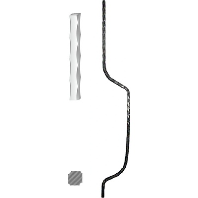 Tyč 12x12mm, 130x1000mm