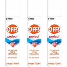 Off! Protect Repelent proti komárům a klíšťatům až na 8 hodin 3 x 100 ml