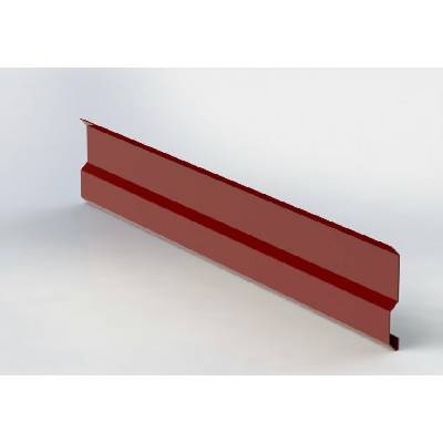 Krycí lišta stěnová r.š.167mm pozink Lakovaný RAL 3000 ohnivě červená s folií dl.2m