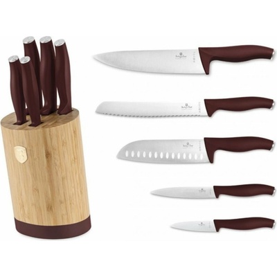 Berlingerhaus Bamboo so stojanom Leonardo 6 ks