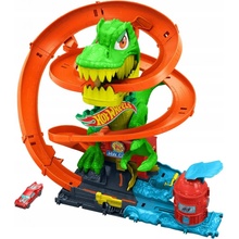 Hot Wheels CITY T-REX ÚTOČÍ NA HASIČSKOU STANICI