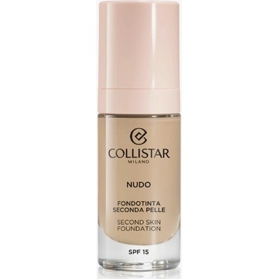 Collistar NUDO Second Skin Foundation SPF 15 rozjasňujúci hydratačný make-up s vyhladzujúcim efektom 2N Beige 30 ml
