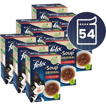 FELIX Soup Original s hovädzím kuraťom a jahňacím 54 x 48 g