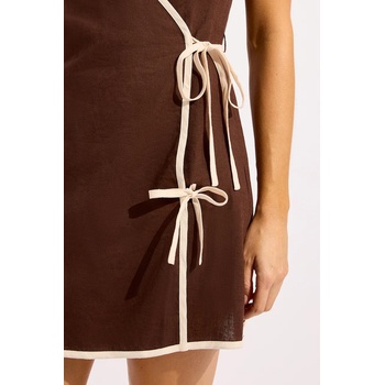 Seafolly плажна рокля дамска Bind Mini Wrap (55665.DR)