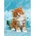 Norimpex - Puzzle Diamant painting: Red-haired kitten on a blue background 30x40 cm - 1 - 39 piese