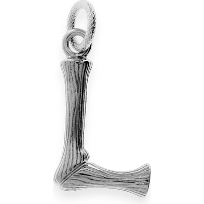 MPM Ocelový unisex nerezový přívěsek "L" 70213 stříbrné barvy