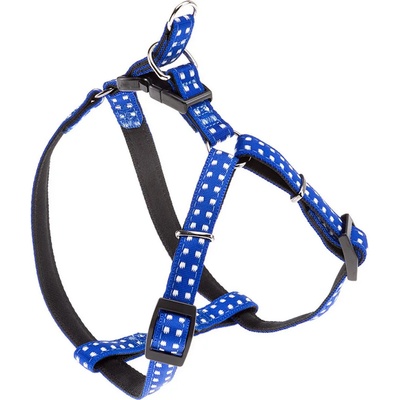 Ferplast Cricket Harness Large - Двупластов с мека подплата регулируем нагръдник за кучета с гръдна обиколка от 54.5 до 77.5 см. - син