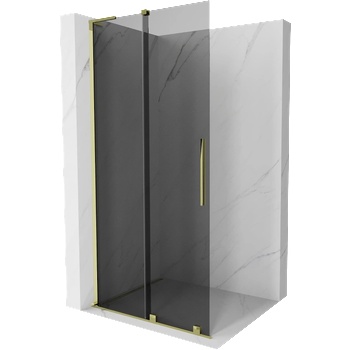 Mexen Velar L подвижен душ панел Walk-in 110 x 200 см, графит 8 мм, златист - 871-110-003-43-50 (871-110-003-43-50)