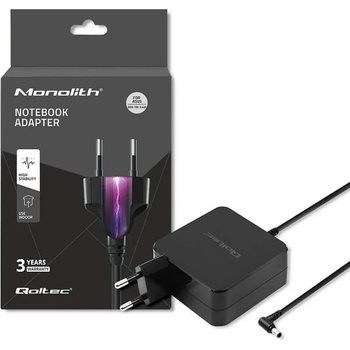 Qoltec Захранващ адаптер/инвертор Qoltec 51745 за вътрешна употреба 65 W, черен