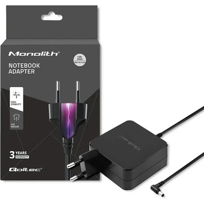 Qoltec Захранващ адаптер/инвертор Qoltec 51745 за вътрешна употреба 65 W, черен