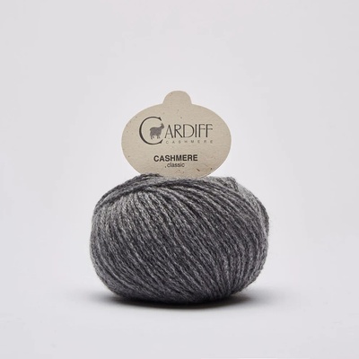 Cardiff Cashmere Kašmírová příze Cardiff Classic 25 g 112 m Barva: 519 FUMO