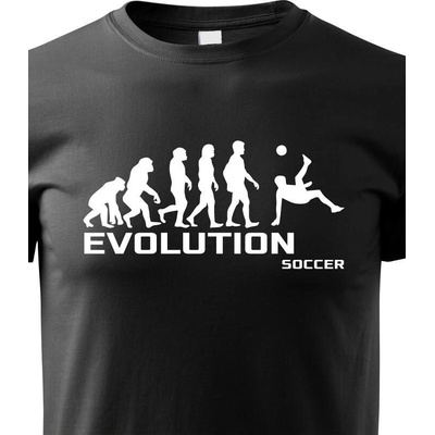 Dětské tričko Evoluce fotbalu Černá Canvas Dětské tričko Bezvatriko.cz 0122