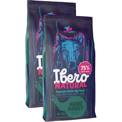 Ibero Natural Adult Dog Mini Pork & Lamb 2 x 12 kg