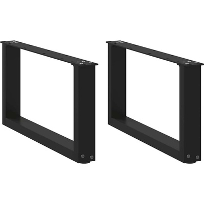 Omaxi 310835 Nohy konferenčního stolku ve tvaru U 2 ks černé 70 x 30-31 cm ocel