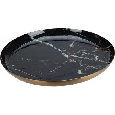 Home Styling Collection Dekorační talíř černý mramor 28 cm