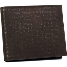 Basic Forever young černá kožená zdobená ražbou s monogramem f016 701-spg black