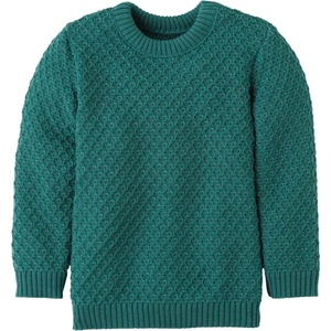 disana Детски вълнен пуловер disana Kid's Aran-Pullover Wool jumper - Eukalyptus - размер 134/140 (EU) (704-3607-1115)