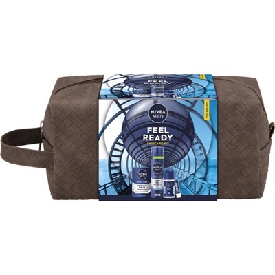 Nivea Men Bag Protect 2025 balzam po holení 100 ml + gél po holení 200 ml + deospray 50 ml + Labello balzam na pery pre mužov darčeková sada