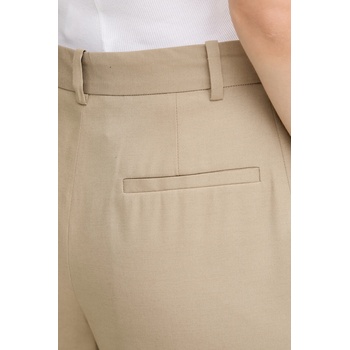 IRO Панталон с вълна iro в зелено с широка каройка, с висока талия wp23souly (wp23souly)