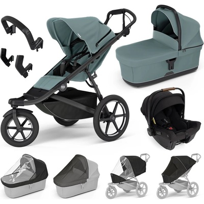 THULE Trojkombinace 9v1 Urban Glide 3 + Bassinet + příslušenství 2024 + Nuna PIPA™ URBN Mid Blue