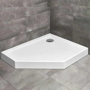 Radaway Петоъгълно душ корито Radaway Doros PT E Compact 100x90 см бяло акрилно дясно (SDRPTP1090-05R)
