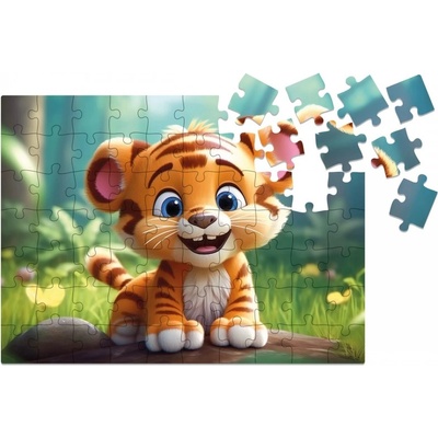 Milliwood Дървен пъзел Milliwood, Yuppie Cutie, 70 части - Тигърче (S-Tiger-5054)