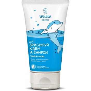 Weleda 2v1 sprchovací krém a šampón vanilka 150 ml