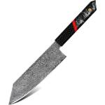 HARAHU Дамаски кухненски нож ZA-37443 - Cleaver / Черен / Червен KP37443