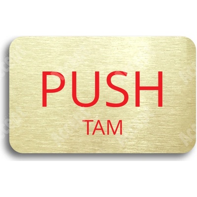 ACCEPT Tabulka SEM - TAM - typ 27 (80 x 50 mm) - zlatá tabulka - barevný tisk bez rámečku