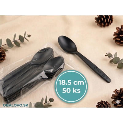 WIMEX Lyžica PP znovu použiteľná čierna 18,5 cm [ ]
