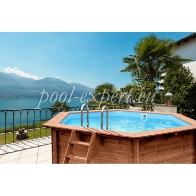 POOL EXPERT Дървен басейн "Hexa" 353 x 307 x 116 cm