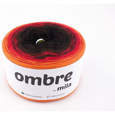MILA Příze OMBRE Classic 1200m/3nitky M026R - Ohnivá II.