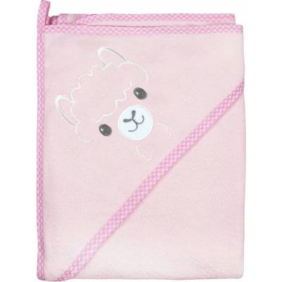 Eevi osuška s kapucňou BABY LOVE 100x100cm ružová