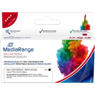 Compatible Мастилена касета заместител MediaRange - MRCP550BK, за Canon PIXMA, черна (MRCP550BKXL)