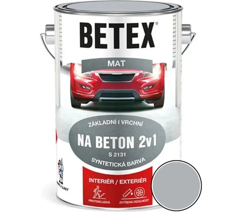 Betex 2v1 na beton S2131 5 kg šedá