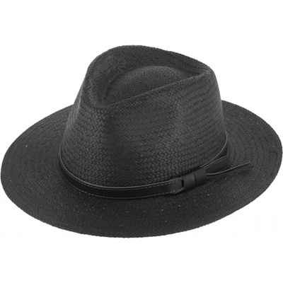 Fiebig Headwear since 1903 Letní fedora klobouk Traveller Toyo černá